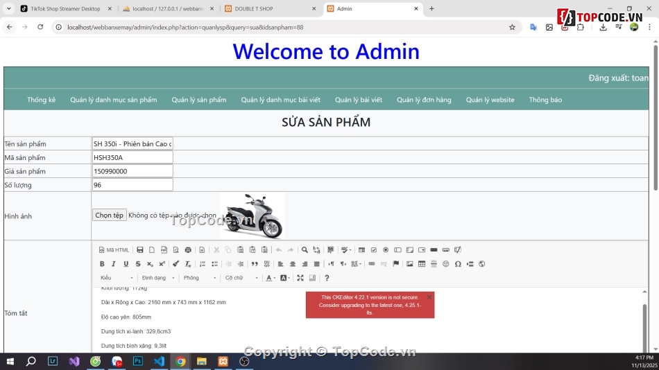 bán xe máy,Web Bán Hàng PHP & MYSQL,xe máy